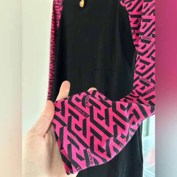 VERSACE Teen Greca printed cotton dress with Medusa buttons RARE (AUTHENTIC) - Picture 9 of 10